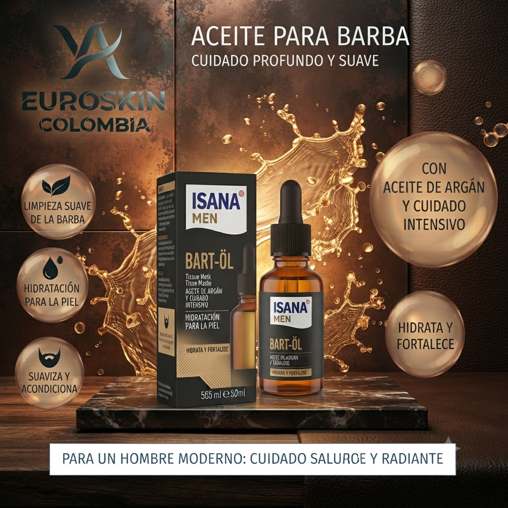 ISANA Men Aceite de Barba – Hidrata, Suaviza y Nutre