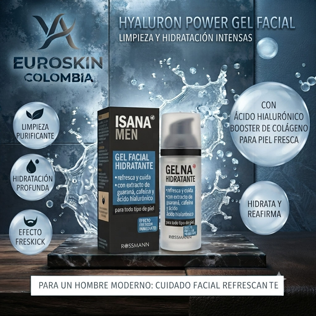 ISANA Men Gel Limpiador Facial – Limpia, Refresca y Revitaliza