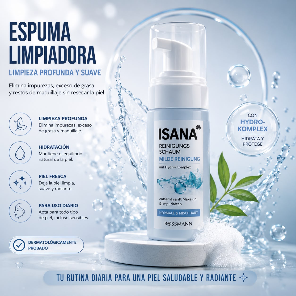 ISANA Espuma Limpiadora Milde Reinigung